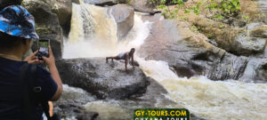 Enjoying Kumu Waterfalls while on The Rupununi Brazil Tour